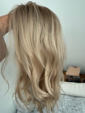 Blonde Wavy Synthetic Wig- Natural Blonde